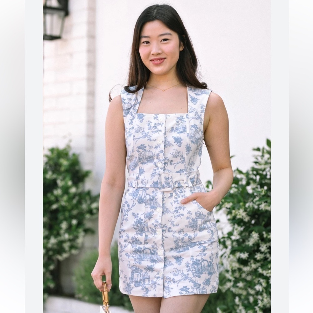 Storia Sarah Belted Mini Dress Sz M NWT